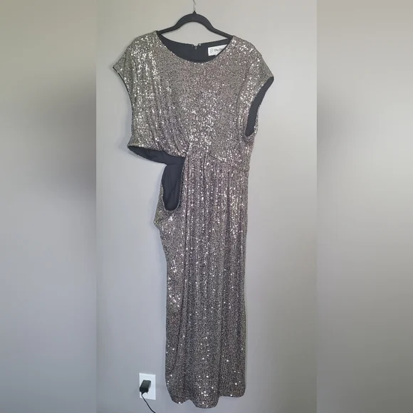 The Drop Padma Cutout Sequin Midi Dress 2X NWT Plus Size - Picture 3 of 8